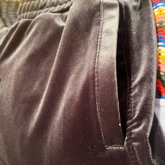 Zara Charcoal Velvet pants women’s Medium cute sweat pants lounge cozy glam - Picture 5 of 8